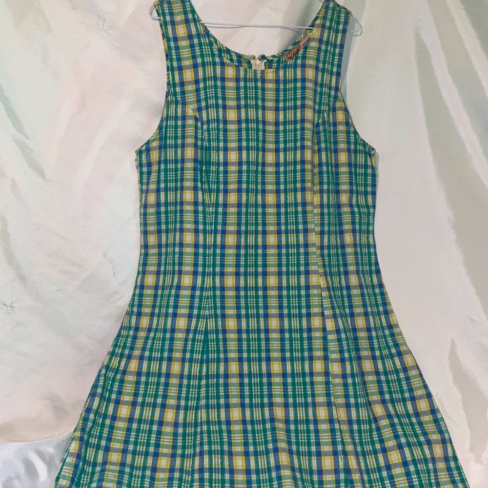 multicolor plaid mini dress from Woolrich.